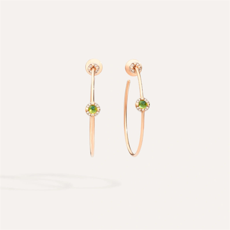 Pendientes de joyería de plata de diseño personalizado, aros de oro rosa vermeil de 18kt