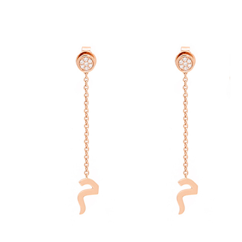custom designs 925 sterling silver 14K or 18K solid gold hoop earrings  in rose gold veimeil wholesaler