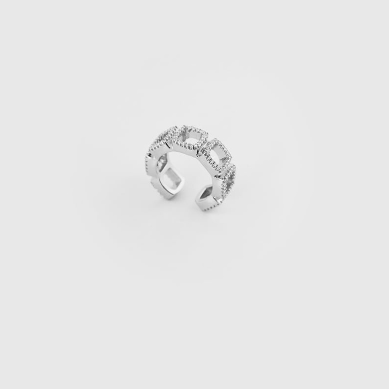 Proveedor de joyería de plata con anillo abierto de moda personalizado