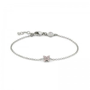 custom jewelry makers OEM ODM bracelet with butterfly and pink zirconia wholesaler