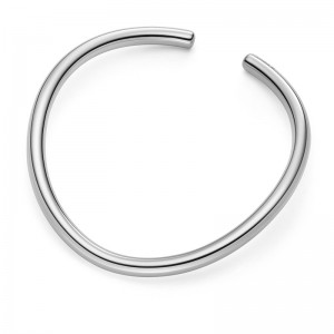 custom jewelry manufacturer and supplier offer service in sterling silver rhodium plated  Cuff bangle customized made for you wholesaler