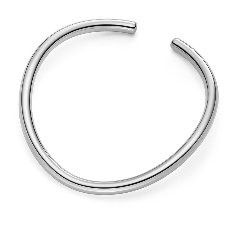 Le fabricant et le fournisseur de bijoux personnalisés offrent un service en argent sterling plaqué rhodium. Bracelet manchette sur mesure pour votre grossiste