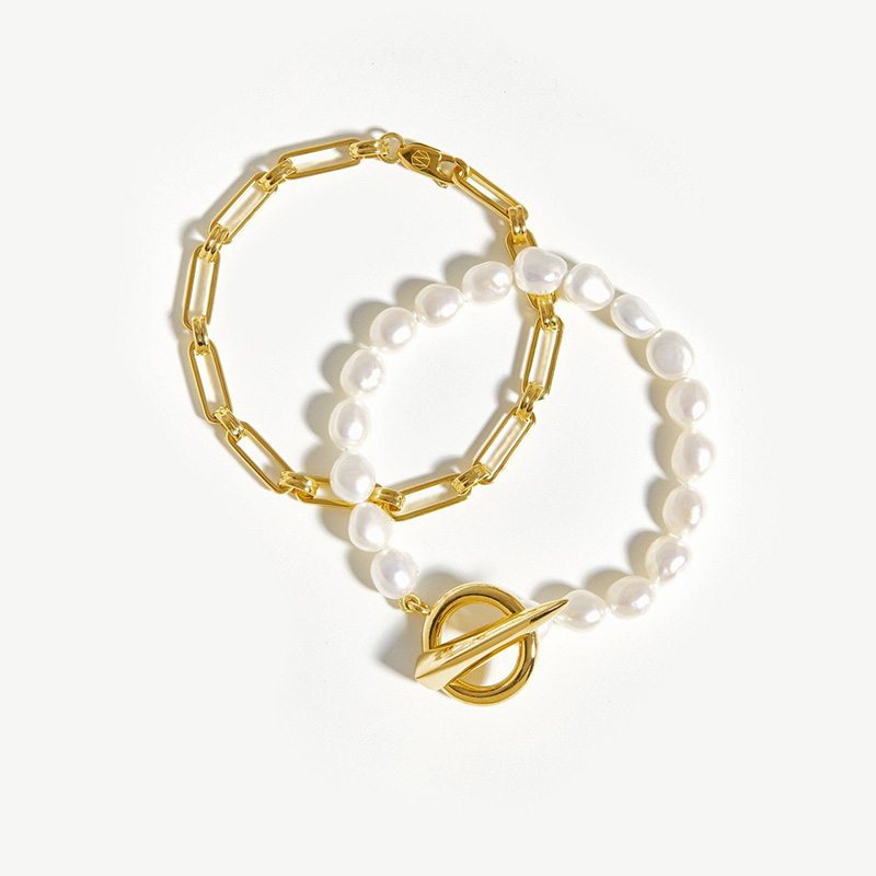 custom jewelry online 18K gold plated-silver bracelet manufacturer