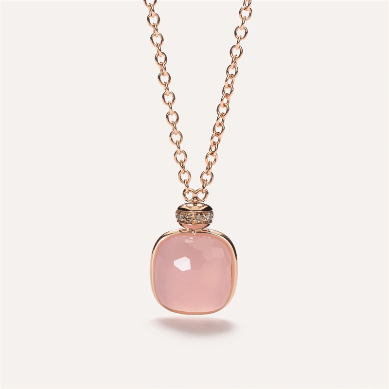 anpassade smycken produktion halsband vermeil rosa guld 18kt