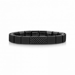 custom jewelry wholesale are made of  925 sterling silver bracelet Jewellery with Black PVD for Him