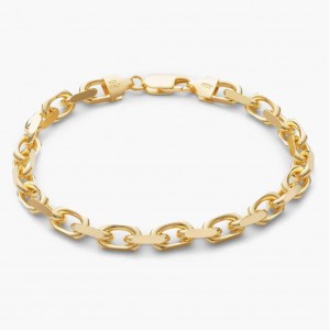 custom jewelry wholesale usa OEM ODM Cable Bracelet 6mm Gold Vermeil