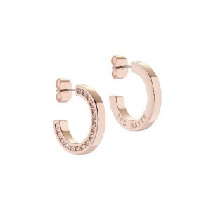 orecchino placcato oro rosa 925 su misura con gioielli in zirconi