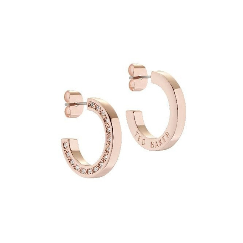 boucle d'oreille sur mesure plaquée or rose 925 avec bijoux en zircone