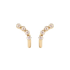 custom made cubic zirconia earrings stud vermeil gold wholesale jewelry distributors