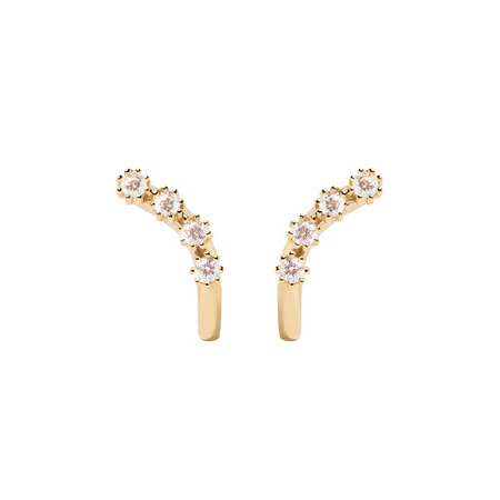 custom made cubic zirconia earrings stud vermeil gold wholesale jewelry distributors