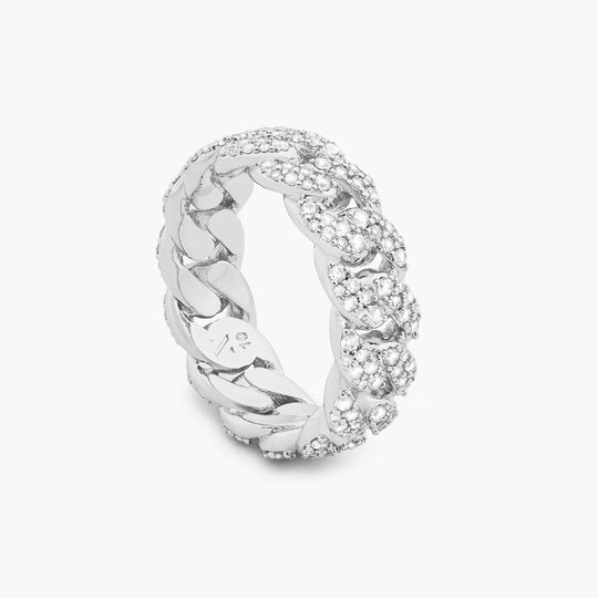 skræddersyet design IO Cuban Link Ring til dig