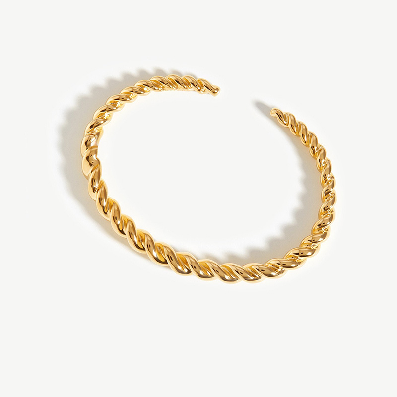 Joias de ouro personalizadas com design de pulseira de prata italiana para mulheres