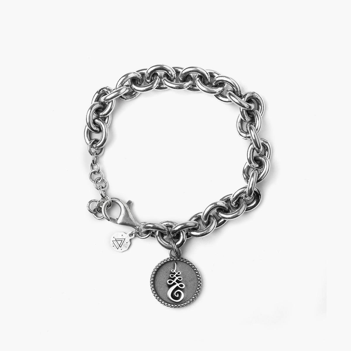 mens saincheaptha 925 bracelet airgid sterling cuir lógó féin ar an jewelry