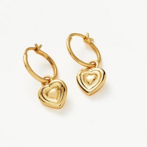 boucles d'oreilles mini breloques personnalisées en argent vermeil or 18 carats pour femmes