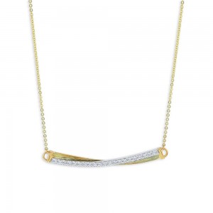 Ожерелье с индивидуальным именем из настоящего серебра, OEM ODM ожерелье с подвеской в ​​форме CZ Bar из желтого золота 14 карат, оптовик Vermeil