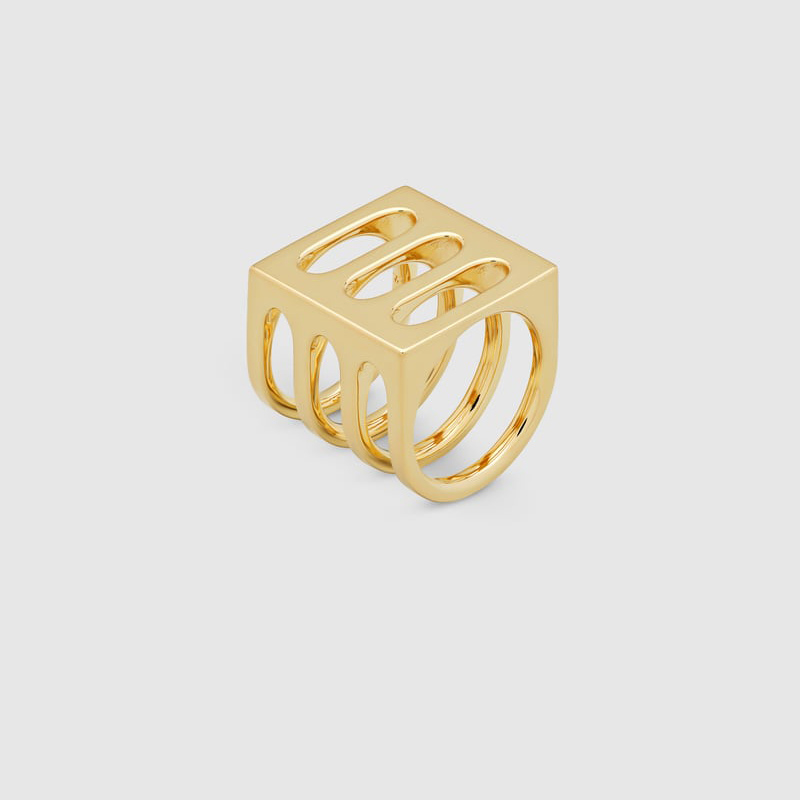 anillos personalizados chapados en oro del fabricante de joyas vemeil en China