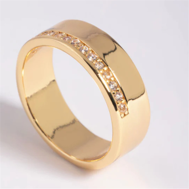 custom ring wholesale Gold Plated Cubic Zirconia Ring