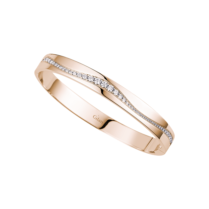 Bracciale personalizzato all'ingrosso in oro rosa Fornitore di gioielli placcati in argento sterling e grossista Gioielli OEM / ODM