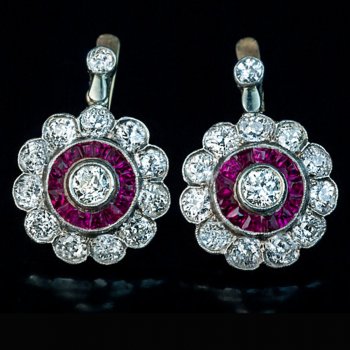 custom russian women antique earrings  OEM silver manufacturer