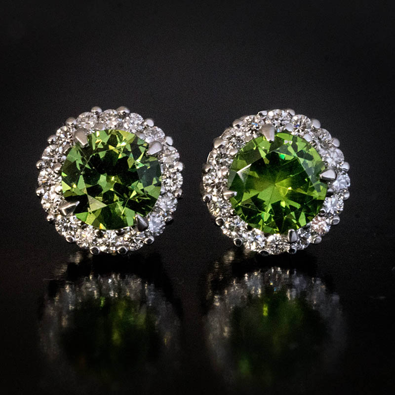 custom russian women’s CZ earrings stud jewelry