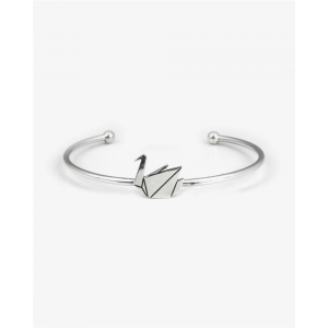 custom silver jewelry in origami swan bangle wholesaler