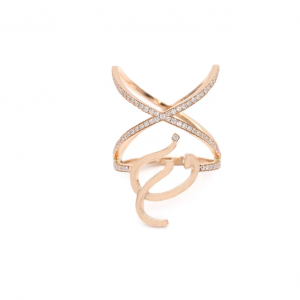 anello personalizzato in argento sterling con zirconi cubici vermeil oro rosa Cina