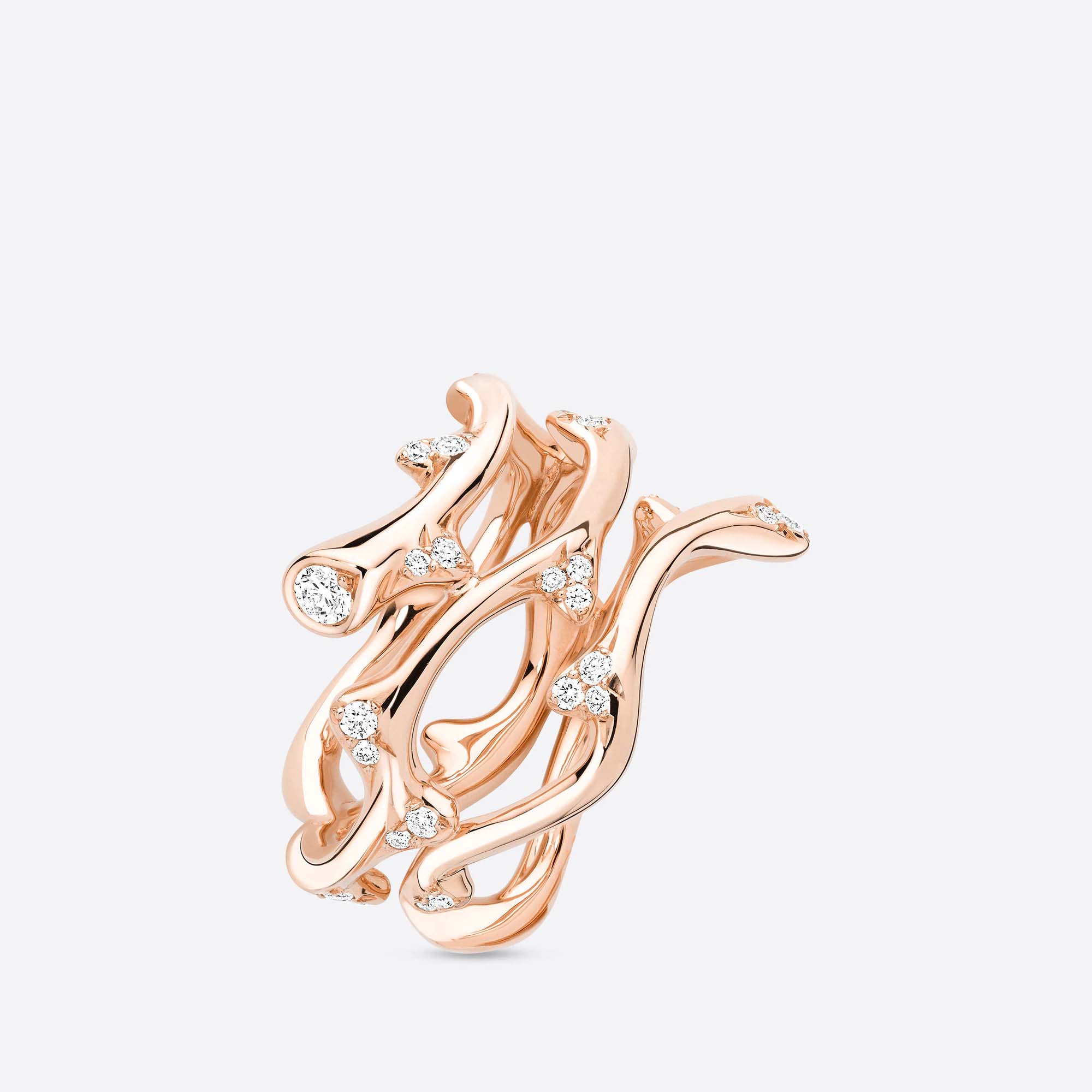 custom sterling silver OEM/ODM Jewelry rose ring in 18k pink gold manufacturer