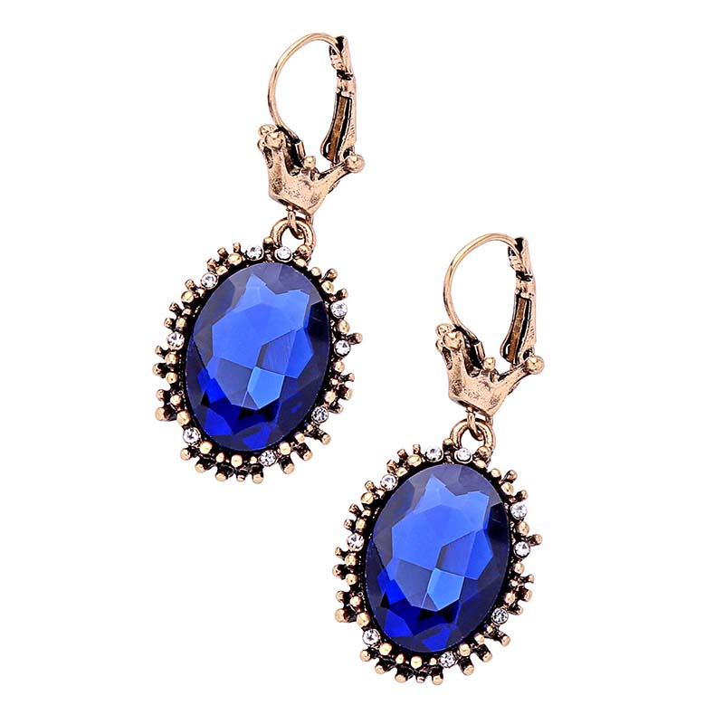 Custom engros blå safir tilpasset dame øreringe |925 Sølvsmykker Fremstilling |Fremstilling af 18 k guld plantede øreringe