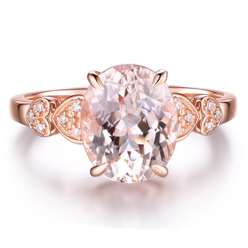 Bijoux Morganite personnalisés pour les femmes |Conception de bague en argent 925 |Fabrication de bijoux plaqués or 18 carats