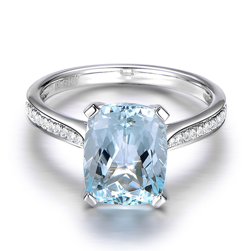 Anpassad grossist Ring Sterling Silver Ring Vit Topaz Smycken Tillverkning |Ringdesign för fest |