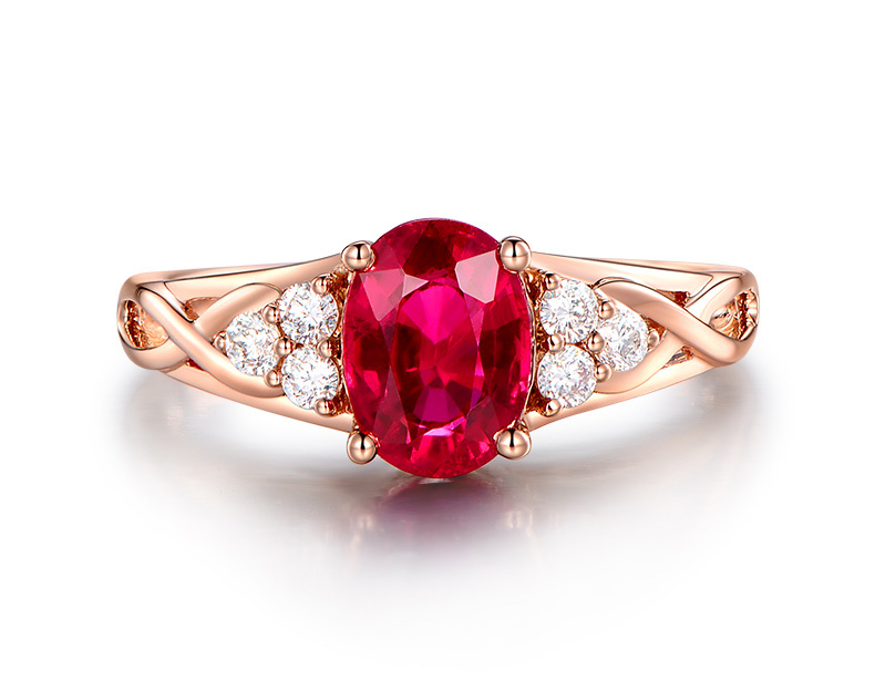 Venta al por mayor personalizada Fabricación de joyas chapadas en oro de 18 quilates al por mayor |Diseño de anillo de rubí |Joyería de circonio cúbico