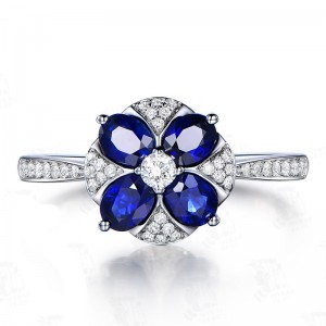 Custom Wholesale Silver Jewelry Manufacture | Sapphire Ring Design | CZ Jewelry Custom