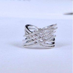 Kundenspezifisches Großhandels-Mode-CZ-Ring-Design |Schmuck aus Sterlingsilber |Herstellung von Schmuck mit 18-Karat-Vergoldung