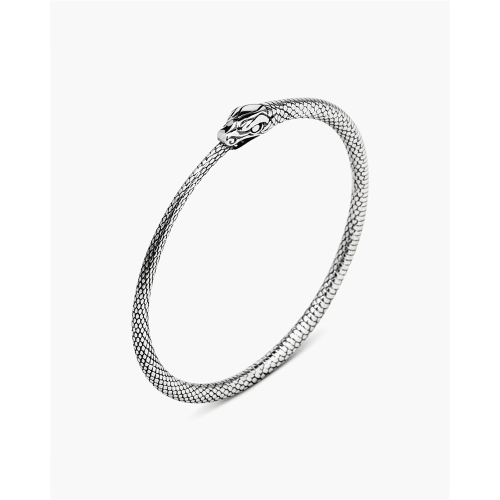 custom wholesale sterling silver 925  male ouroboros bracelet jewelry OEM ODM