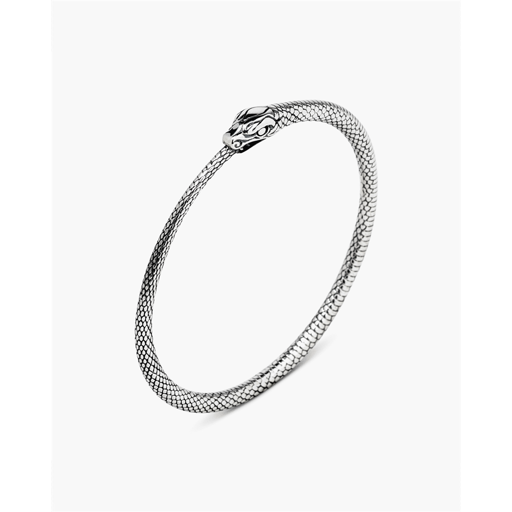 kustom grosir sterling silver 925 pria gelang ouroboros perhiasan OEM ODM