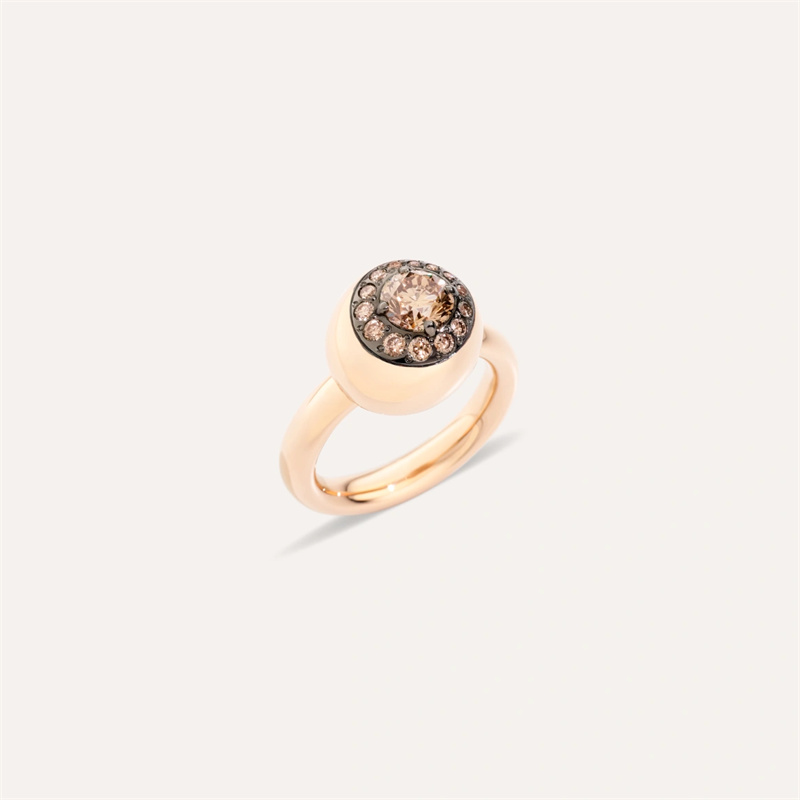 pasmaak silwer ring vermeil medium roosgoud 18kt