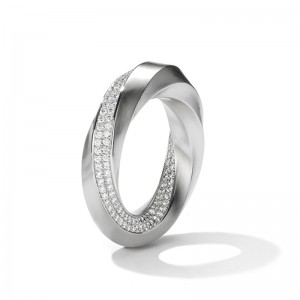 customized rhodium 925 silver CZ ring jewelry set manufacturer