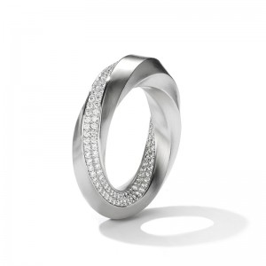 Hersteller von maßgeschneidertem Rhodium-925-Silber-CZ-Ring-Schmuckset