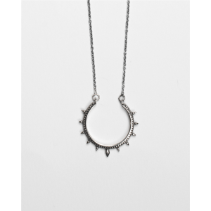 Bijoux en rhodium personnalisés, collier cerceau ethnique pour fille