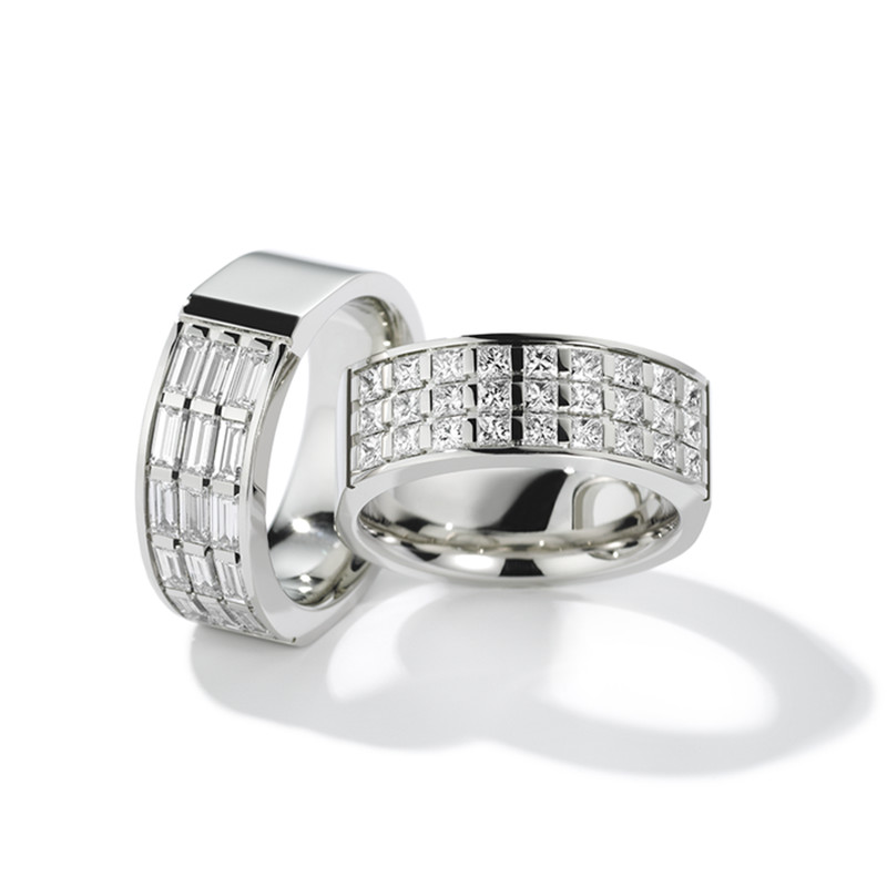 skräddarsydd rhodinerad ring silver smycken set med din design