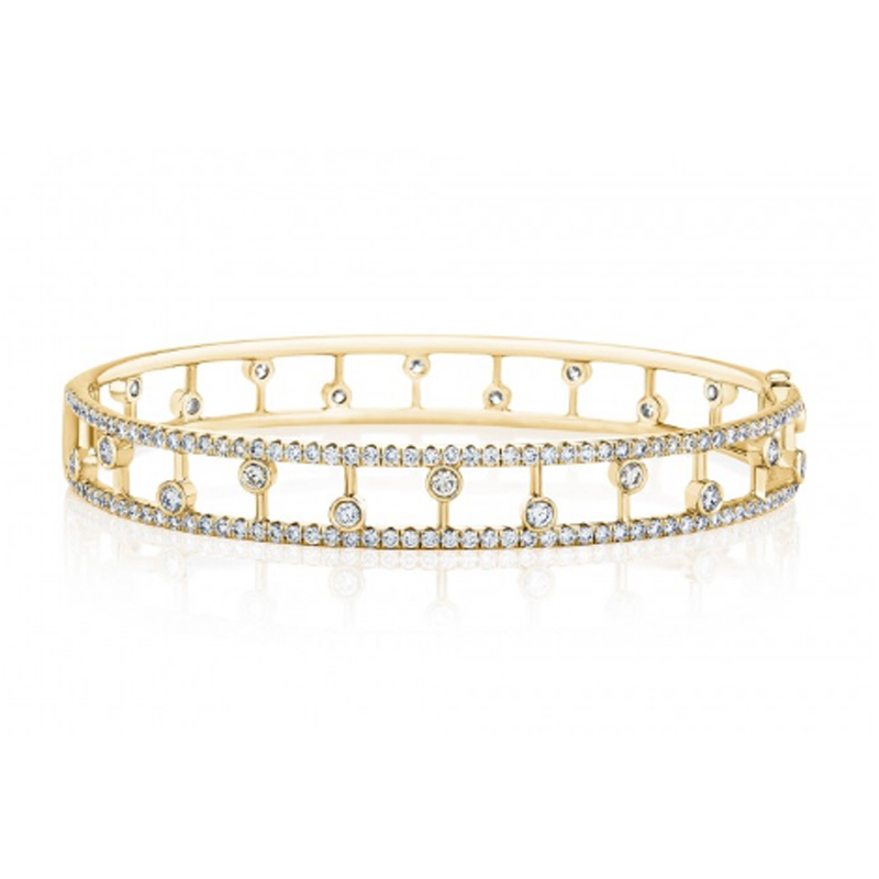 Produttori di gioielli personalizzati con bracciale in zirconi Swarovski OEM in oro 18 carati all'ingrosso