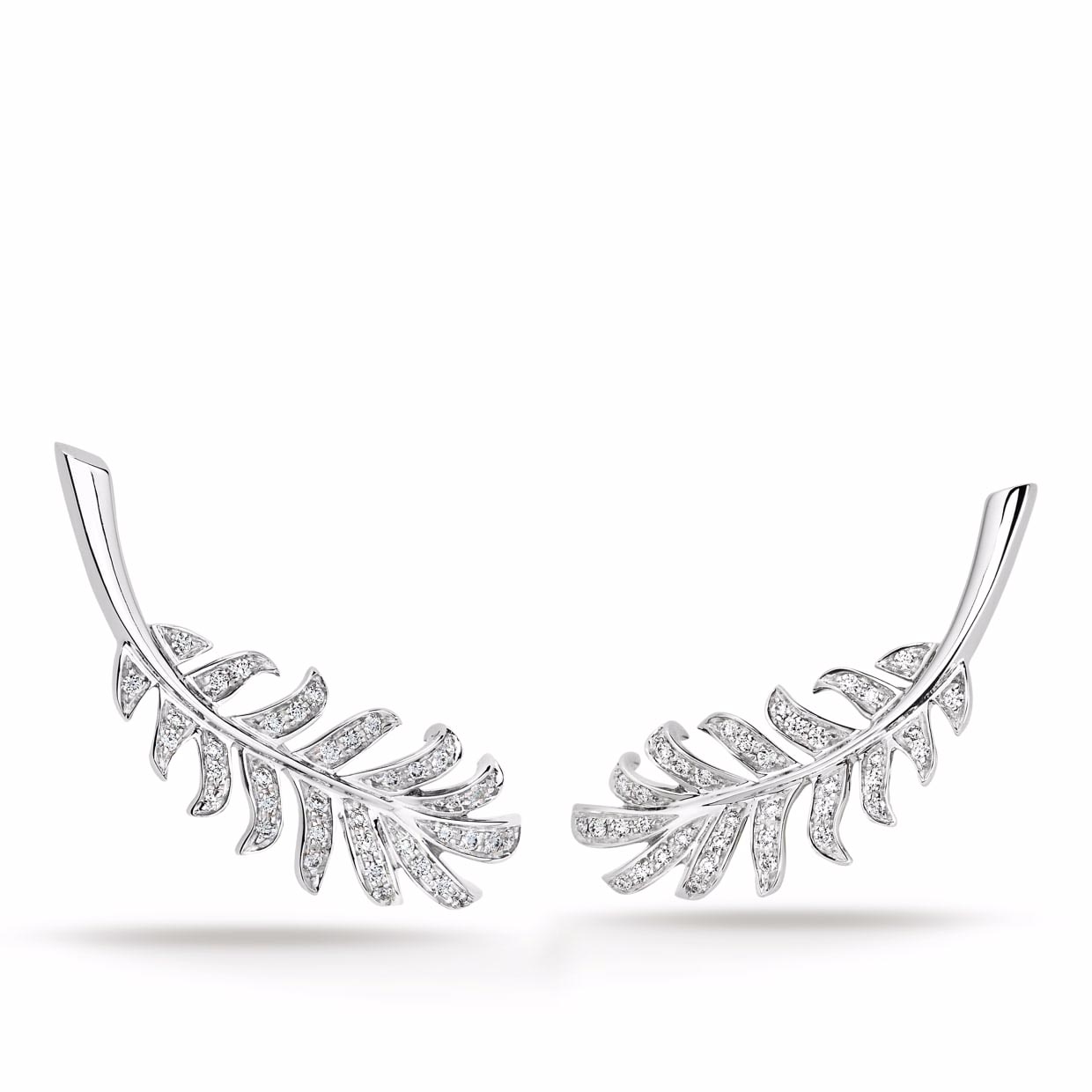 18K white gold and diamonds custom wholesale earrings