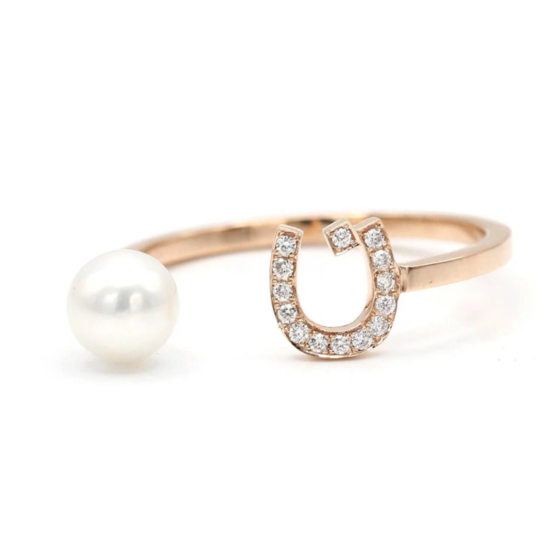 mode-juweliersware aanlyn oem odm CZ oop ring in 18kt Rose Gold Vermeil