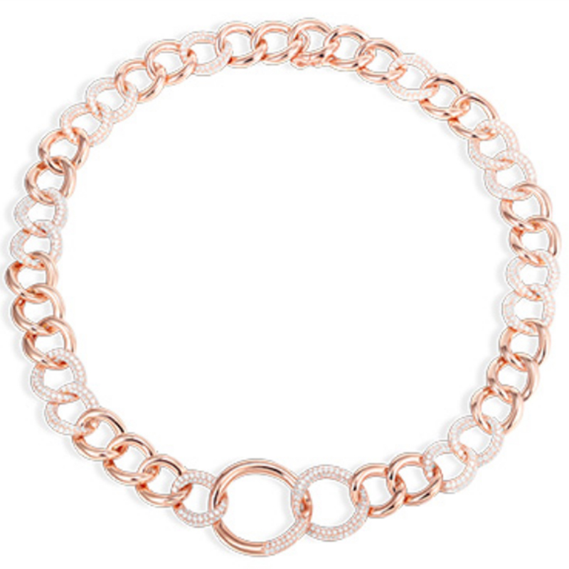 Großhandel 18K Gold Silber Schmuck OEM Swarovski Zirkon Rosévergoldete Halskette Hersteller