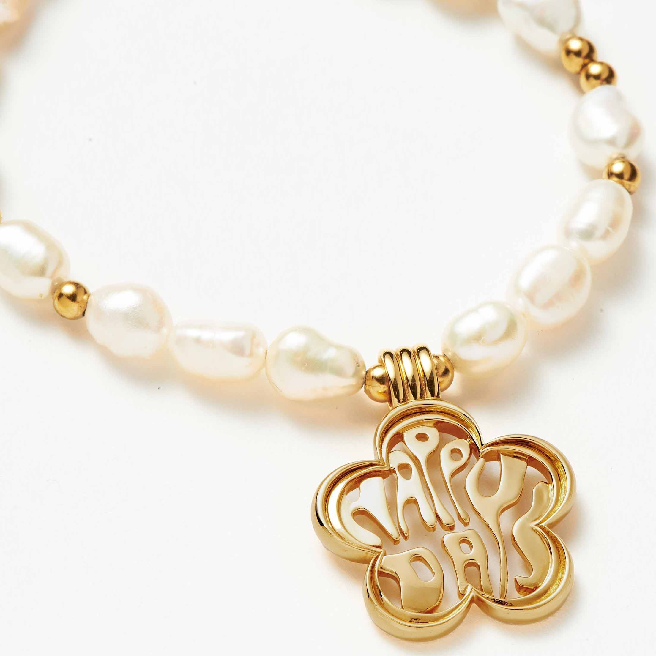 collane di perle con ciondolo a forma di fiore, gioielli placcati in oro 18 carati, personalizzati all'ingrosso