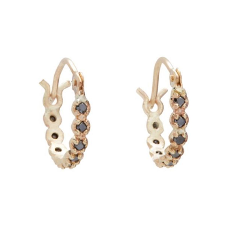Wholesale 18K Gold Custom Black Spinel Earrings Sterling Silver Gold Jewelry OEM Factory