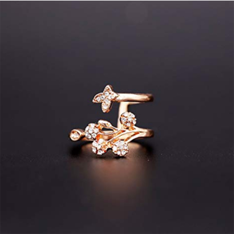 Mórdhíol OEM Zirconia Bloom Ring 14K Gold Jewelry Monaróir tSín