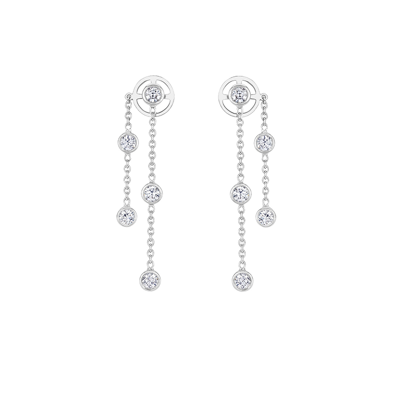 Vente en gros de boucles d'oreilles en diamant OEM en or 18 carats Fabricant de bijoux Chine