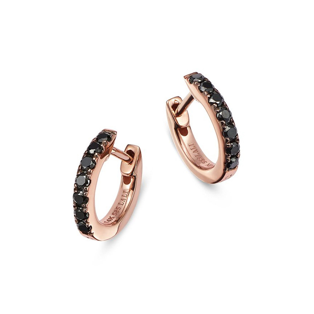 gold plated jewelry manufacturer custom made 18k rose gold cz earrings wholesaler