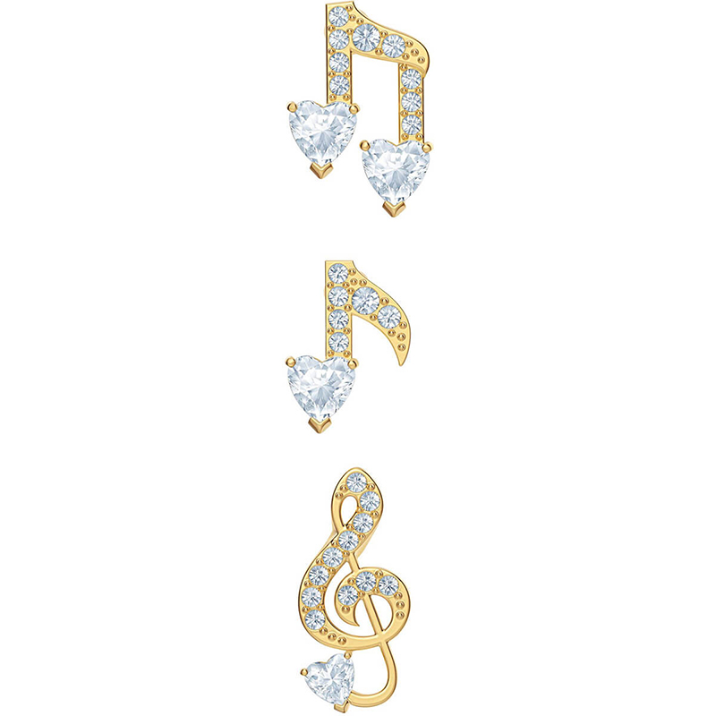 Vente en gros Boucles d'oreilles en or jaune 14 carats avec note de musique